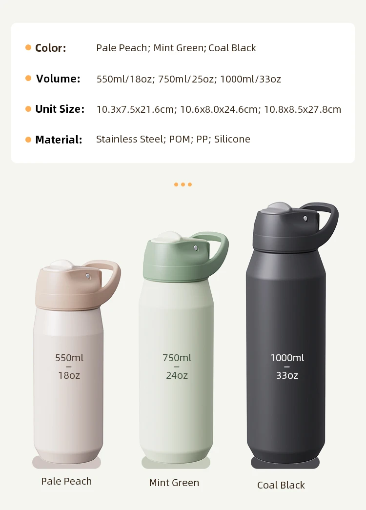 Custom 1L insulated water bottle with straw #69746001