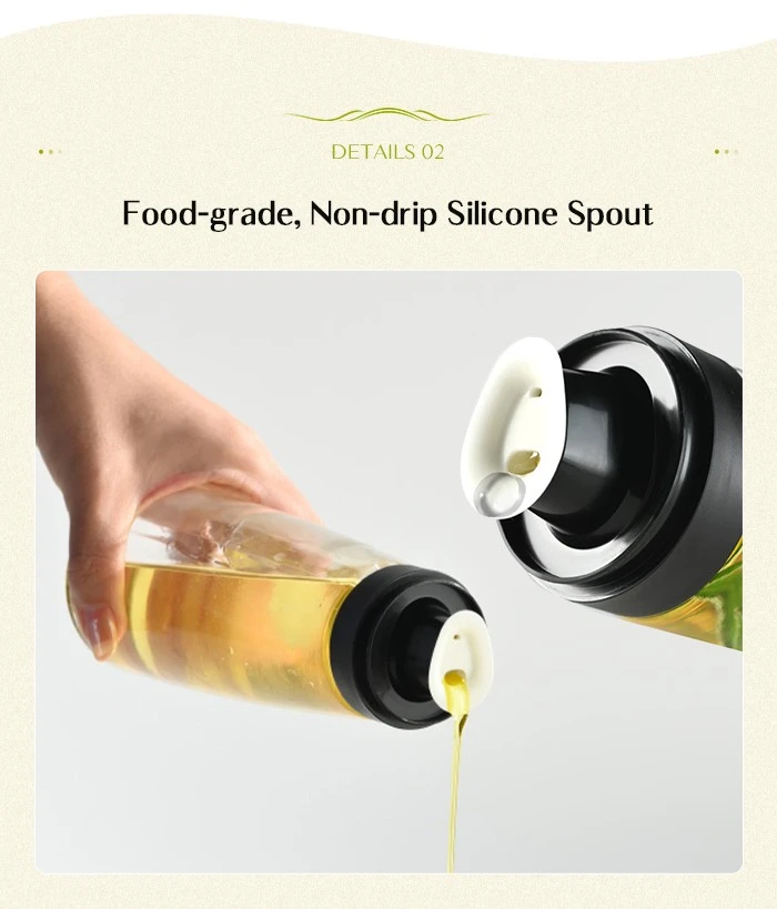 All You Need is our oil & vinegar dispenser with dual-outlet non-drip spout