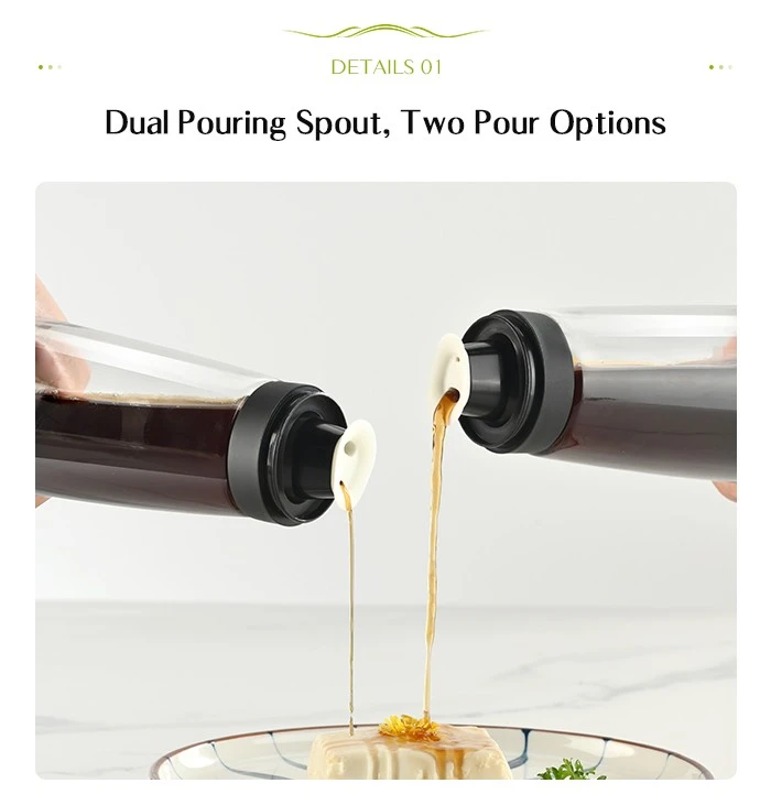 All You Need is our oil & vinegar dispenser with dual-outlet non-drip spout