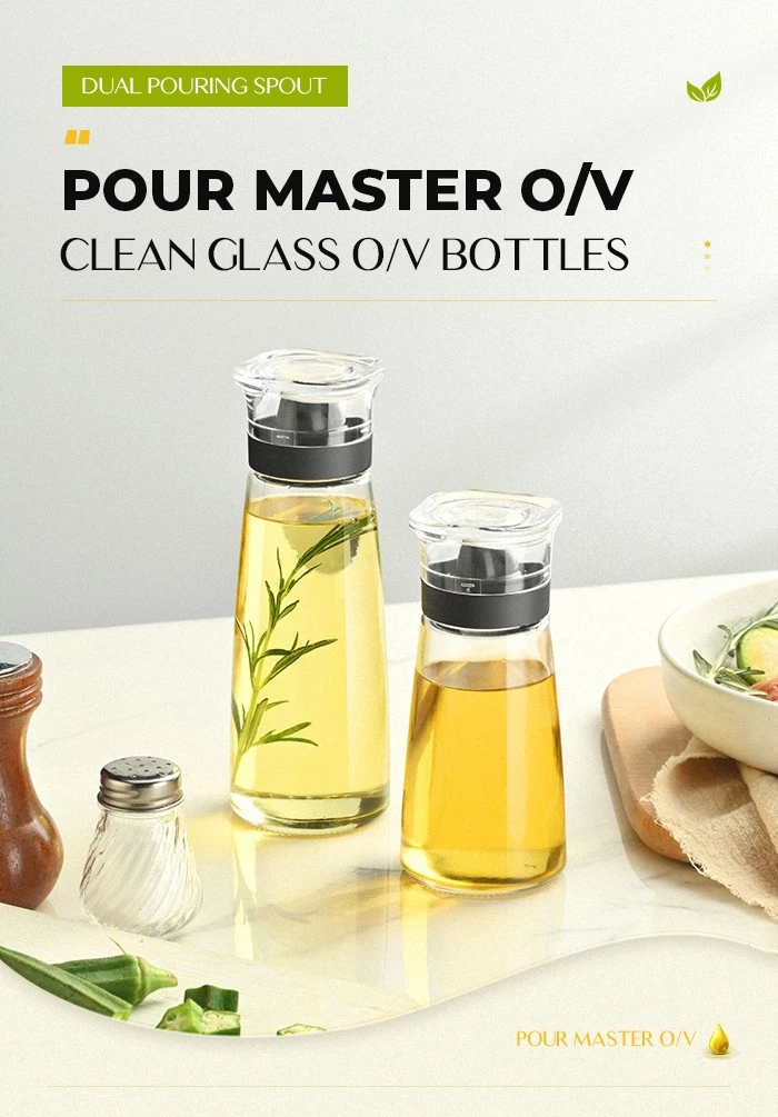 All You Need is our oil & vinegar dispenser with dual-outlet non-drip spout